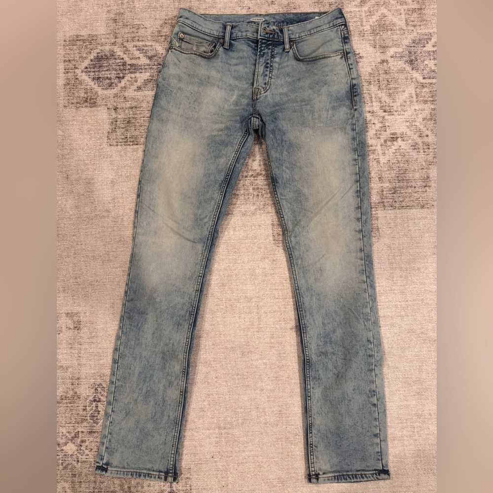 Old Navy Men's Faded Blue Skinny Jeans